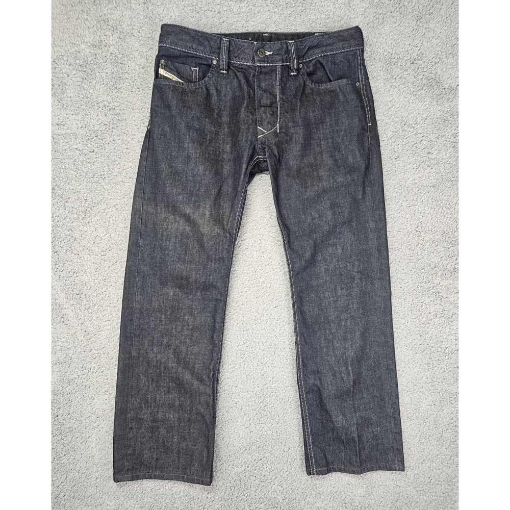 Diesel Larkee Men's Jeans 31x27 Regular Straight Button Fly Dark Wash Denim